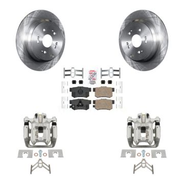 Rear Disc Brake Caliper Rotors And Ceramic Pads Kit For Honda CR-V Acura RDX KC8-101245N