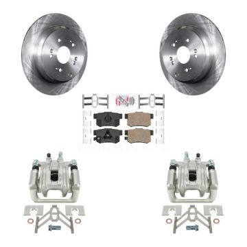 Rear Disc Brake Caliper Rotors And Ceramic Pads Kit For 2005-2006 Honda CR-V KC8-101246N
