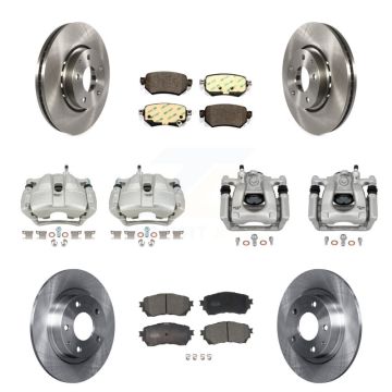 Front Rear Brake Caliper Rotors & Ceramic Pad Kit (10Pc) For Mazda 6 Naturally Aspirated KC8-101249T