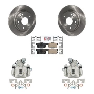 Rear Disc Brake Caliper Rotors And Ceramic Pads Kit For Honda Civic Acura CSX ILX KC8-101251N