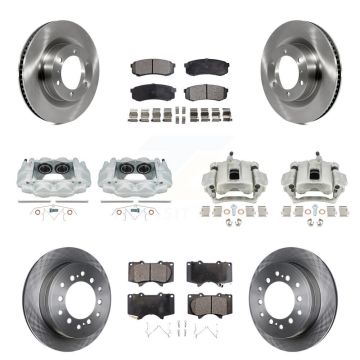 Front Rear Brake Caliper Rotor And Semi-Metallic Pad Kit (10Pc) For Toyota 4Runner Lexus KC8-101252P