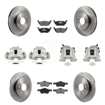 Front Rear Disc Brake Caliper Rotor And Semi-Metallic Pad Kit (10Pc) For Mercury Mariner KC8-101252S