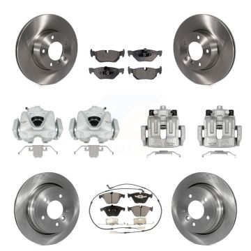 Front Rear Disc Brake Caliper Rotors Ceramic Pad Kit (10Pc) For BMW 328i xDrive X1 328xi KC8-101254T