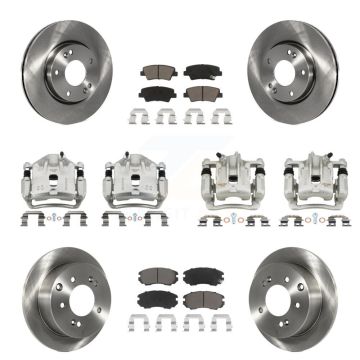 Front Rear Disc Brake Caliper Rotors And Ceramic Pads Kit (10Pc) For 2012-2013 Kia Soul KC8-101257C