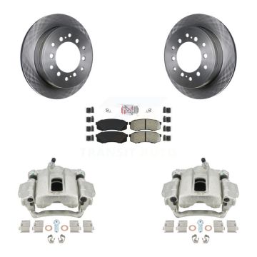 Rear Disc Brake Caliper Rotors And Semi-Metallic Pad Kit For 2010-2014 Toyota FJ Cruiser KC8-101259N