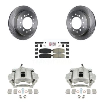 Rear Brake Caliper Rotors Semi-Metallic Pad Kit For 2010-2022 Toyota 4Runner Lexus GX460 KC8-101260N