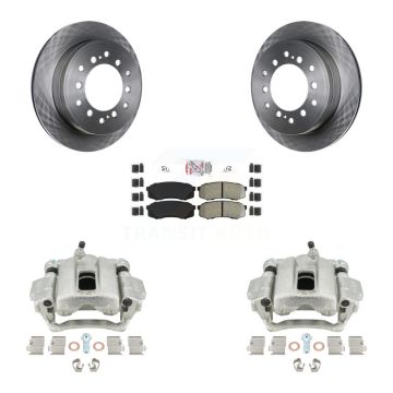 Rear Brake Caliper Rotors Semi-Metallic Pad Kit For 2010-2022 Toyota 4Runner Lexus GX460 KC8-101261N
