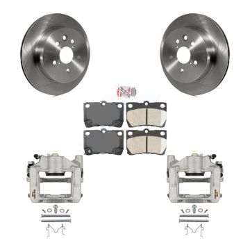 Rear Disc Brake Caliper Rotor & Ceramic Pad Kit For Lexus IS350 GS350 GS450h GS430 GS460 KC8-101264N