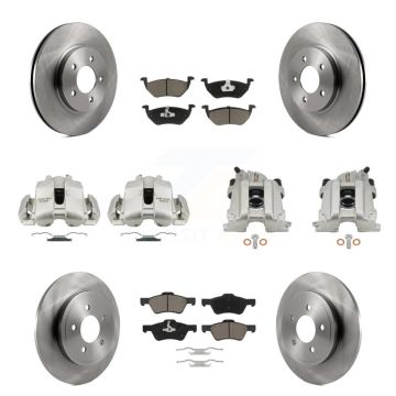 Front Rear Disc Brake Caliper Rotors And Ceramic Pads Kit (10Pc) For Mercury Mariner KC8-101265C