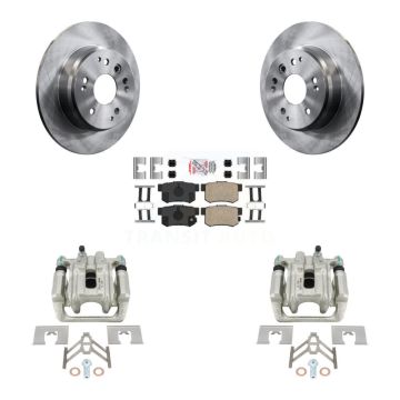 Rear Disc Brake Caliper Rotors And Ceramic Pads Kit For Acura TL Honda Element KC8-101265N