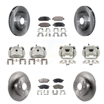 Front Rear Disc Brake Caliper Rotors And Ceramic Pads Kit (10Pc) For Nissan Altima KC8-101265T