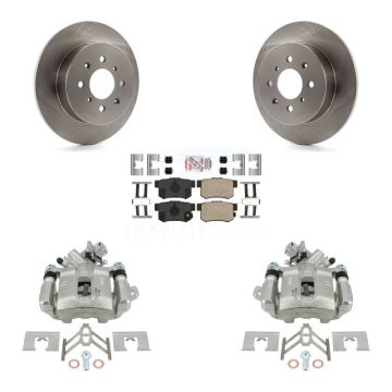 Rear Disc Brake Caliper Rotors And Ceramic Pads Kit For Honda Civic Acura EL KC8-101267N