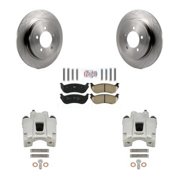 Rear Disc Brake Caliper Rotors And Ceramic Pad Kit For Ford Explorer Mercury Mountaineer KC8-101269N