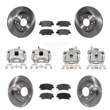 Front Rear Brake Caliper Rotor And Semi-Metallic Pad Kit (10Pc) For Hyundai Elantra 2.0L KC8-101273S