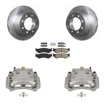 Rear Disc Brake Caliper Rotors And Semi-Metallic Pads Kit For Dodge Ram 3500 2500 1500 KC8-101275N