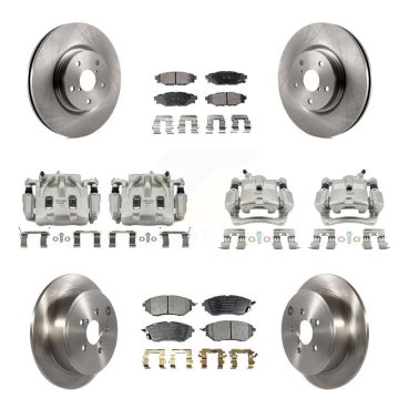 Front Rear Disc Brake Caliper Rotors And Ceramic Pads Kit (10Pc) For Subaru WRX KC8-101275T