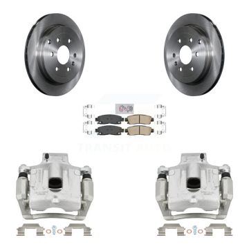 Rear Brake Caliper Rotor Ceramic Pad Kit For GMC Acadia Buick Enclave Chevrolet Traverse KC8-101276N