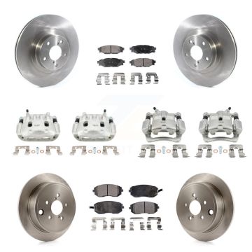 Front Rear Disc Brake Caliper Rotor & Ceramic Pad Kit (10Pc) For Subaru Forester Impreza KC8-101276T