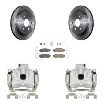 Rear Brake Caliper Rotor Ceramic Pad Kit For GMC Acadia Buick Enclave Chevrolet Traverse KC8-101277N