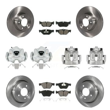 Front Rear Brake Caliper Rotors Semi-Metallic Pad Kit (10Pc) For 2008 BMW 328xi To 08 07 KC8-101279S