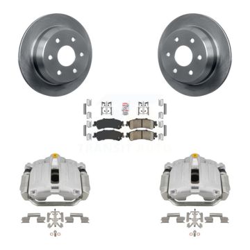 Rear Brake Caliper Rotor & Ceramic Pad Kit For Chevrolet GMC Silverado 1500 Sierra Astro KC8-101284N