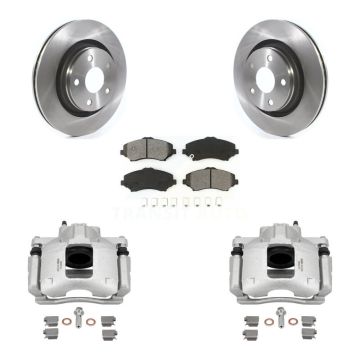 Front Disc Brake Caliper Rotors And Semi-Metallic Pads Kit For Jeep Wrangler KC8-101285S