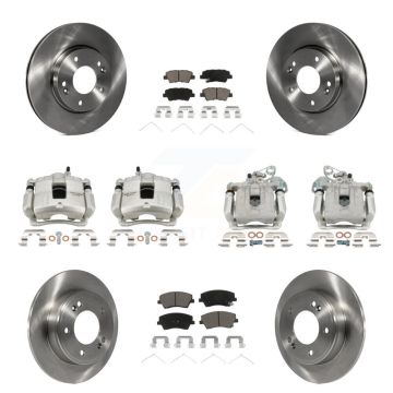 Front Rear Brake Caliper Rotor Ceramic Pad Kit (10Pc) For 2017-2020 Hyundai Elantra 2.0L KC8-101288C