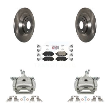 Rear Disc Brake Caliper Rotors And Ceramic Pads Kit For 2013-2015 Mazda CX-5 KC8-101288N