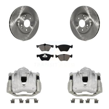Front Brake Caliper Rotor Semi-Metallic Pad Kit For 03 Mercedes-Benz E320 Wagon with RWD KC8-101288S