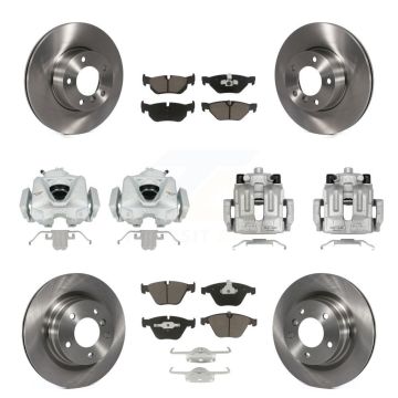 Front Rear Disc Brake Caliper Rotors And Ceramic Pads Kit (10Pc) For BMW 328i KC8-101289C