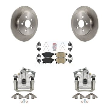 Rear Disc Brake Caliper Rotors And Ceramic Pads Kit For Toyota Prius Plug-In KC8-101291N