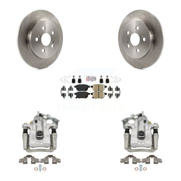 Rear Disc Brake Caliper Rotors And Ceramic Pads Kit For Toyota Prius Plug-In KC8-101292N
