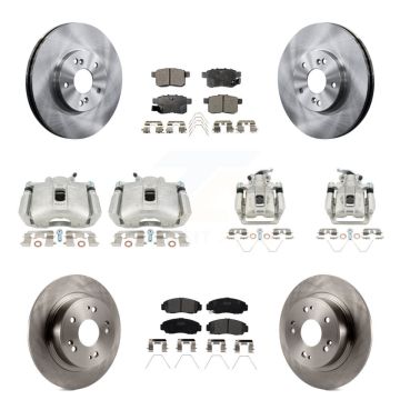 Front Rear Brake Caliper Rotor & Semi-Metallic Pad Kit (10Pc) For Honda Accord Acura TSX KC8-101294P