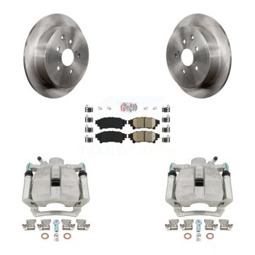 Rear Brake Caliper Rotor Ceramic Pad Kit For Toyota Sienna Highlander Lexus RX350 RX450h KC8-101298N