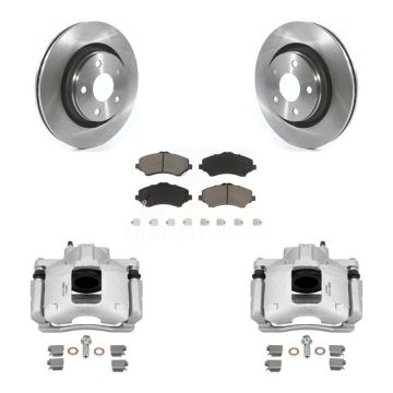 Front Disc Brake Caliper Rotors And Ceramic Pads Kit For Jeep Wrangler KC8-101301C