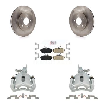 Rear Disc Brake Caliper Rotors And Ceramic Pads Kit For Ford Mustang KC8-101301N