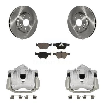 Front Brake Caliper Rotor And Ceramic Pad Kit For 2003 Mercedes-Benz E320 Wagon with RWD KC8-101302C
