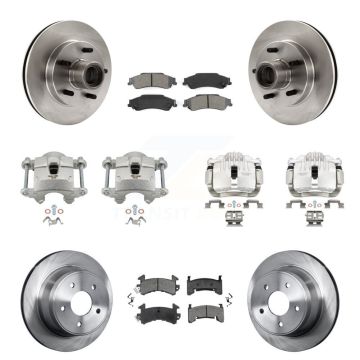 Front Rear Disc Brake Caliper Rotors And Semi-Metallic Pads Kit (10Pc) For Isuzu Hombre KC8-101302S