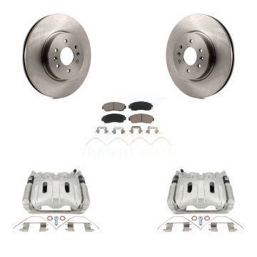Front Disc Brake Caliper Rotors And Ceramic Pads Kit For 2011-2014 Honda Odyssey KC8-101303C
