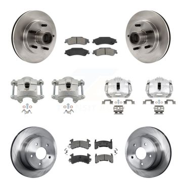 Front Rear Disc Brake Caliper Rotors And Semi-Metallic Pads Kit (10Pc) For Chevrolet S10 KC8-101303S