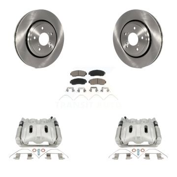 Front Disc Brake Caliper Rotors And Ceramic Pads Kit For 2015-2017 Honda Odyssey KC8-101304C