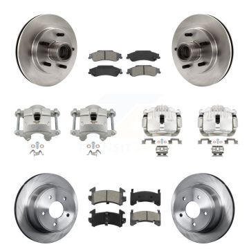 Front Rear Disc Brake Caliper Rotors And Semi-Metallic Pads Kit (10Pc) For Chevrolet S10 KC8-101304S