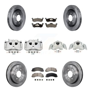 Front Rear Disc Brake Caliper Rotor & Ceramic Pad Kit (10Pc) For Ford Expedition Lincoln KC8-101304T