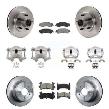 Front Rear Disc Brake Caliper Rotors And Semi-Metallic Pads Kit (10Pc) For Chevrolet S10 KC8-101305S
