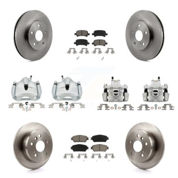 Front Rear Disc Brake Caliper Rotors And Ceramic Pad Kit (10Pc) For Toyota Solara Avalon KC8-101307C