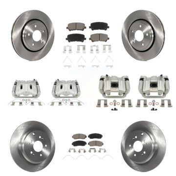 Front Rear Disc Brake Caliper Rotor & Ceramic Pad Kit (10Pc) For 2015-2017 Honda Odyssey KC8-101309C