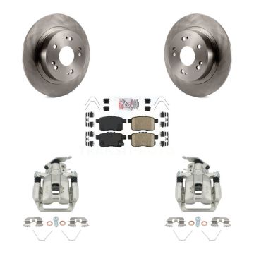 Rear Disc Brake Caliper Rotors And Ceramic Pads Kit For Honda Accord KC8-101311N
