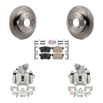 Rear Disc Brake Caliper Rotors And Ceramic Pads Kit For 2016-2018 Acura ILX KC8-101313N
