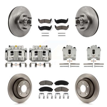 Front Rear Disc Brake Caliper Rotor Ceramic Pad Kit (10Pc) For 2010-2011 Ford Ranger RWD KC8-101314C