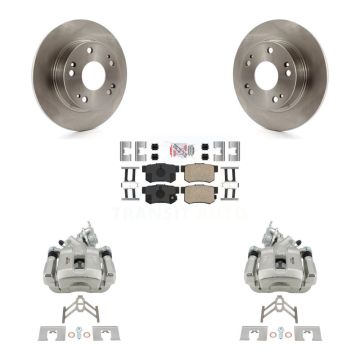 Rear Disc Brake Caliper Rotors And Ceramic Pads Kit For Honda Accord Acura TSX KC8-101314N